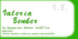valeria benker business card
